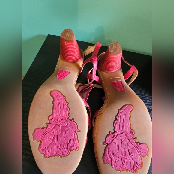 Born Crown Women’s Floral Pink Leather Sandals Women's Size 10 - Picture 12 of 13